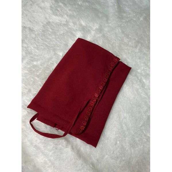 BERGO MARYAM RENDA MELATI DIAMOND / HIJAB BERGO MELATI NON PET PART 2-Melati maroon