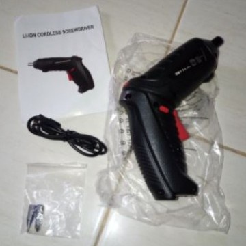 SUNC 3.6 CORDLESS SCREWDRIVER bor USB obeng listrik tanpa kabel kayu