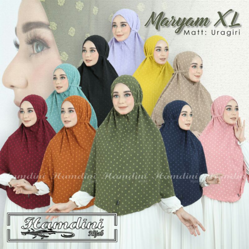 Jilbab Khimar Simple Maryam XL Bintik Ori Hamdini