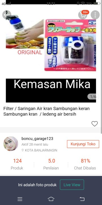 Cod Kran Filter / Saringan Air Kran Sambungan Keran Sambungan Kran  / Ledeng Air Bersih