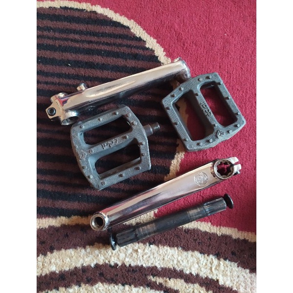 Crank Bmx Fitbikeco 170mm Chrome LHD + Pedal Eclat