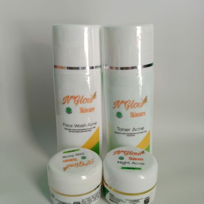 n'glow skincare paket acne nglow glowing bpom aman busui dan bumil safa