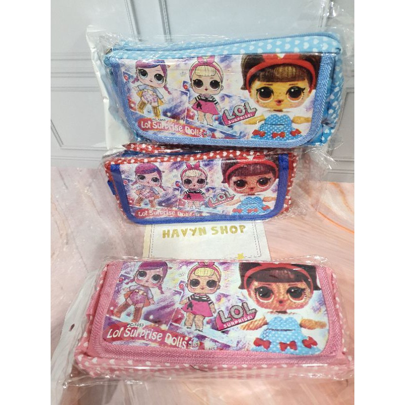 kotak pensil kain TUTUP B T S BT 21/pencil case canvas  B T S BT-21-6