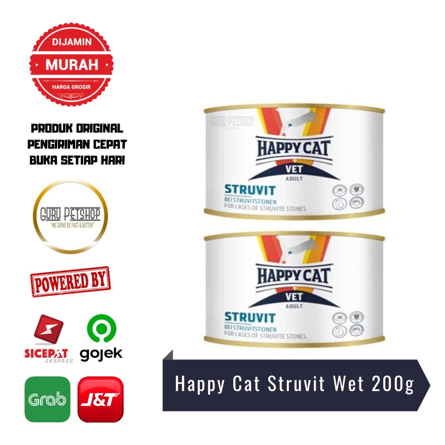 Happy Cat Struvit Wet 200g Makanan Basah Struvit Urinary Kaleng 200gr