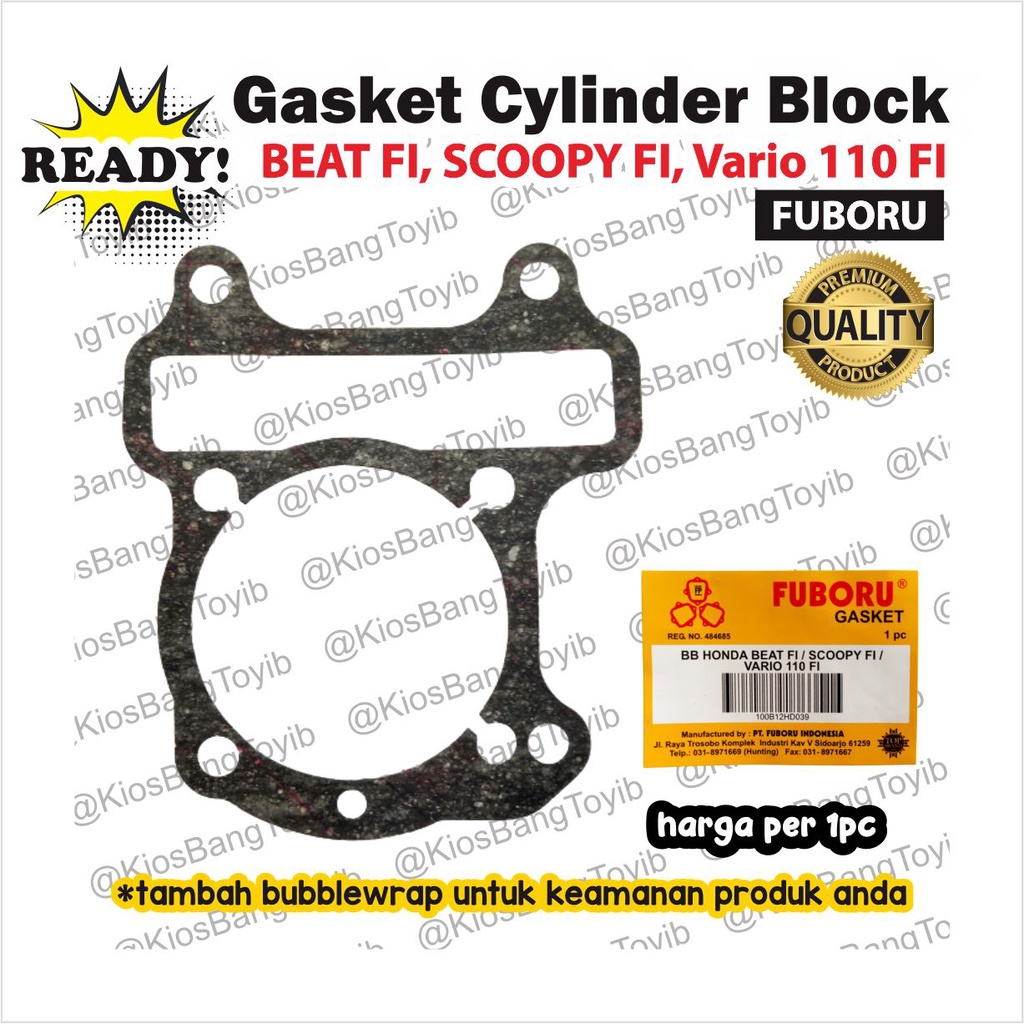 Packing Gasket Cylinder Block (BB) Honda Beat Scoopy Vario 110 FI (FUBORU)