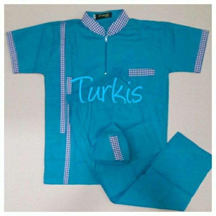 Baju Koko anak 6-9 Tahun - Hijau Muda- 4