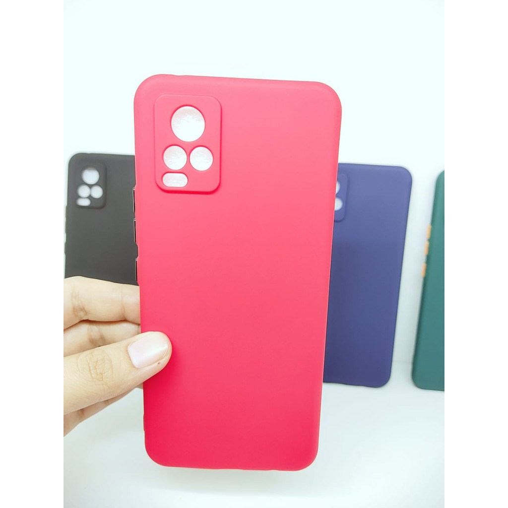 SMPC TPU Candy Vivo V20 6.44 inch SoftCase Macaron Protection Camera Tombol Warna