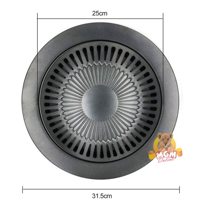 Barbecue Grill Pan 32CM BBQ grill TEBAL Smokeless Panggangan teflon