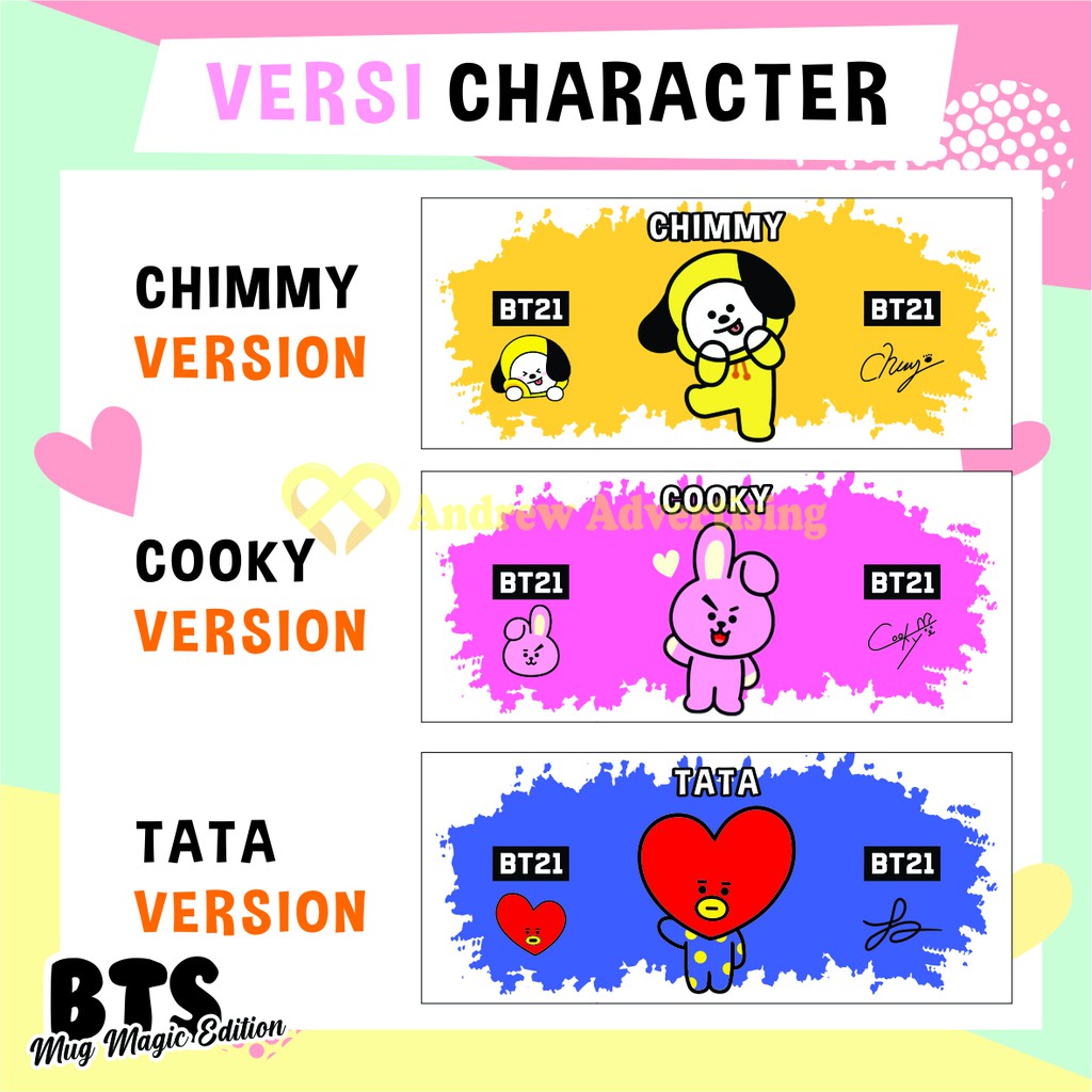 Gelas BT21 Mug BTS Karakter BT21