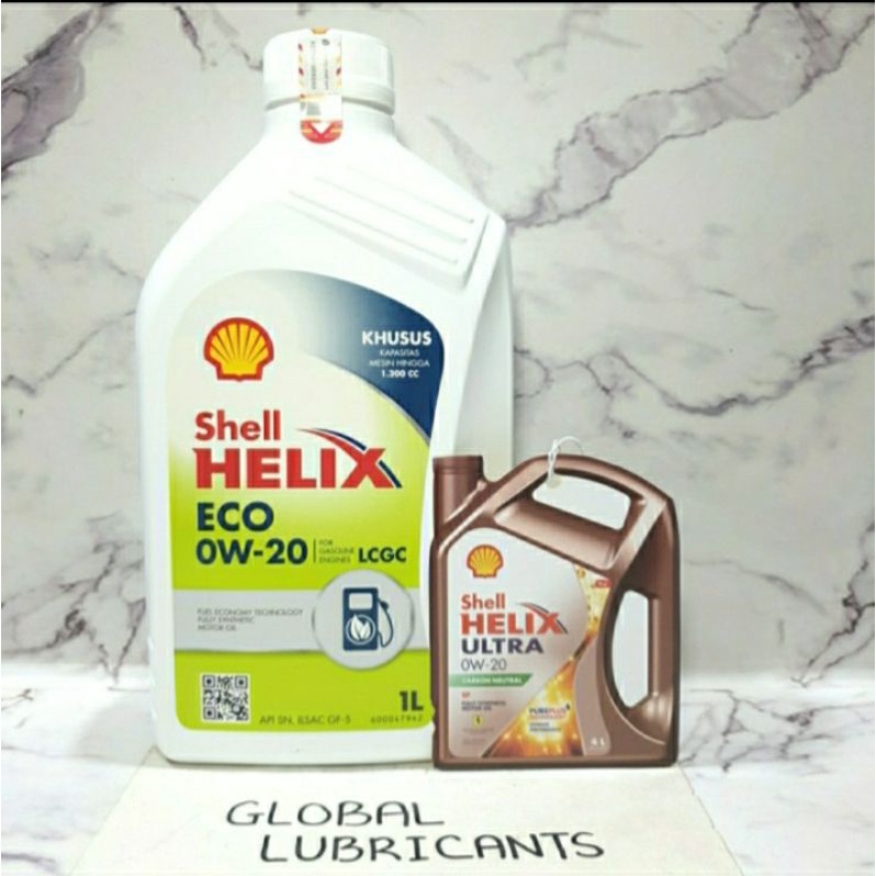 Shell Helix ECO 0W-20 1 Liter (Oli Mesin LCGC)
