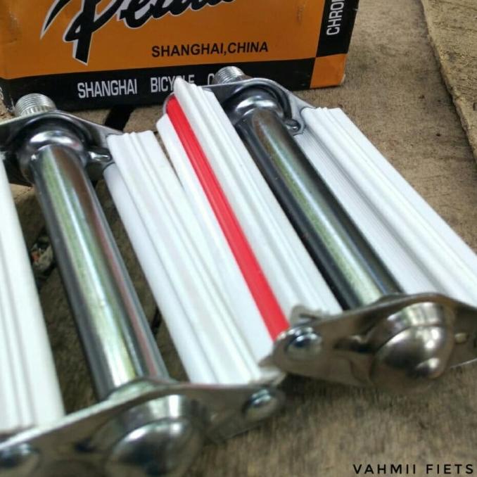 Pedal SimHwa putih strip merah sepeda onthel [BAYAR DITEMPAT 1245] | [BAYAR DITEMPAT 146] | [BAYAR