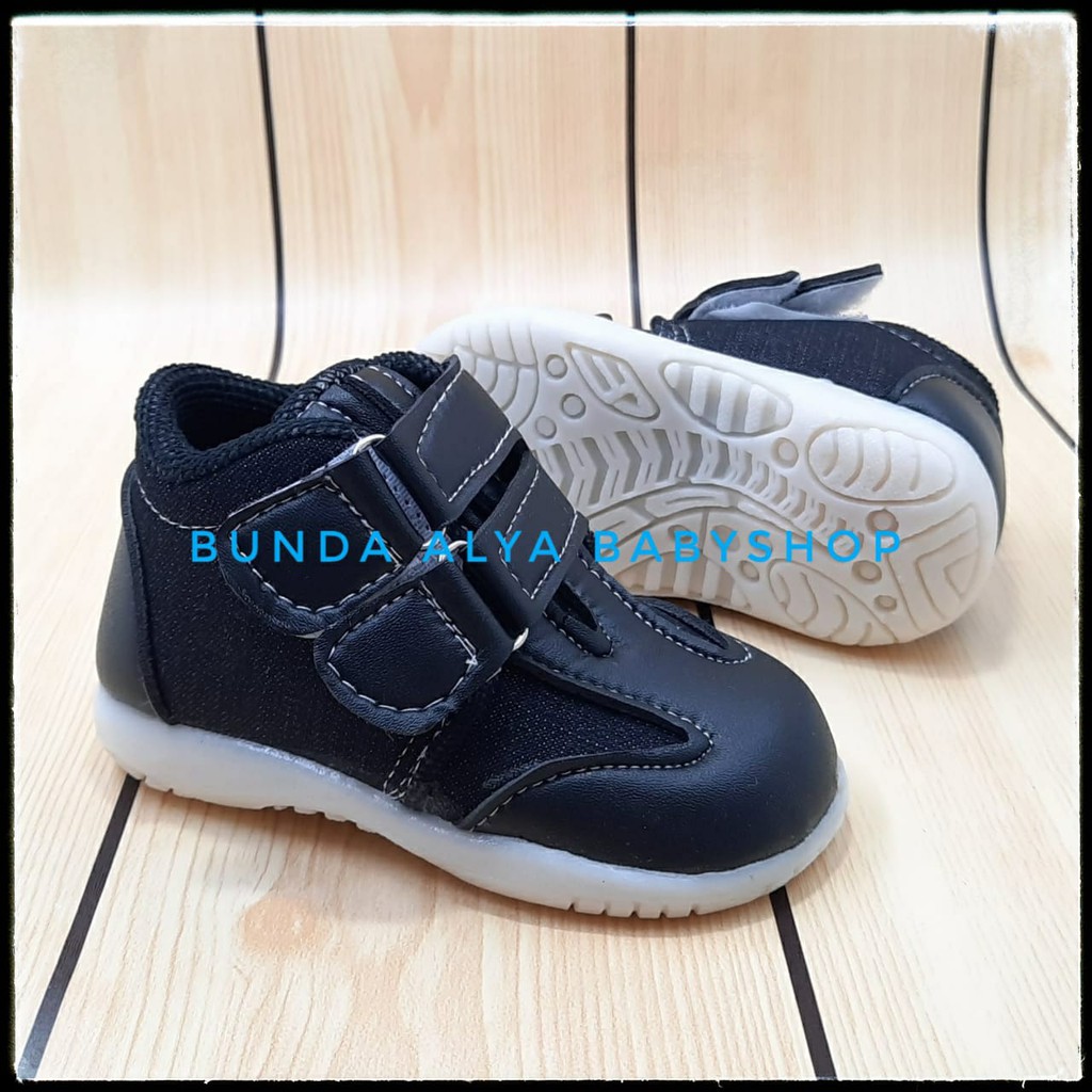 Sepatu Anak Laki Usia 1 2 3 4 Tahun Size 22 - 30 -Sepatu Boots Anak Cowok Jeans Kombinasi HITAM SALE