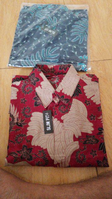 Kemeja Batik Slimfit Traditional Butik Top Brand // Size Standar & Jumbo