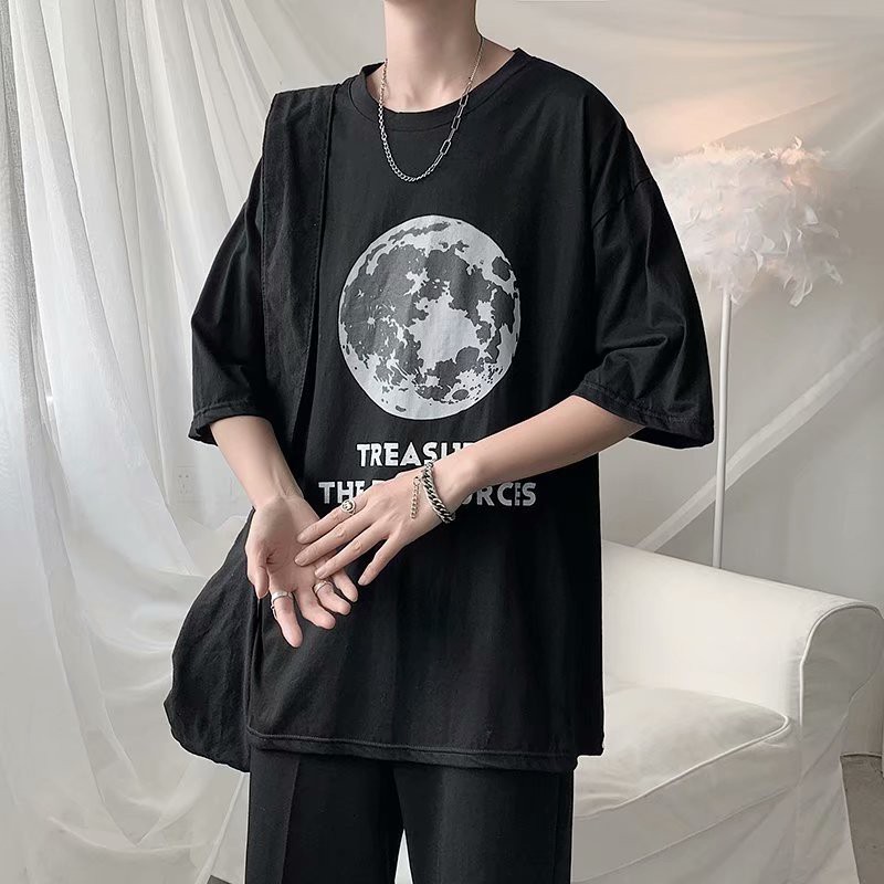 T-SHIRT OVERSIZE FASHION TREASURE PRIA DAN WANITA,KAOS UNISEX,T-SHIRT LENGAN PENDEK,KATUN 100%