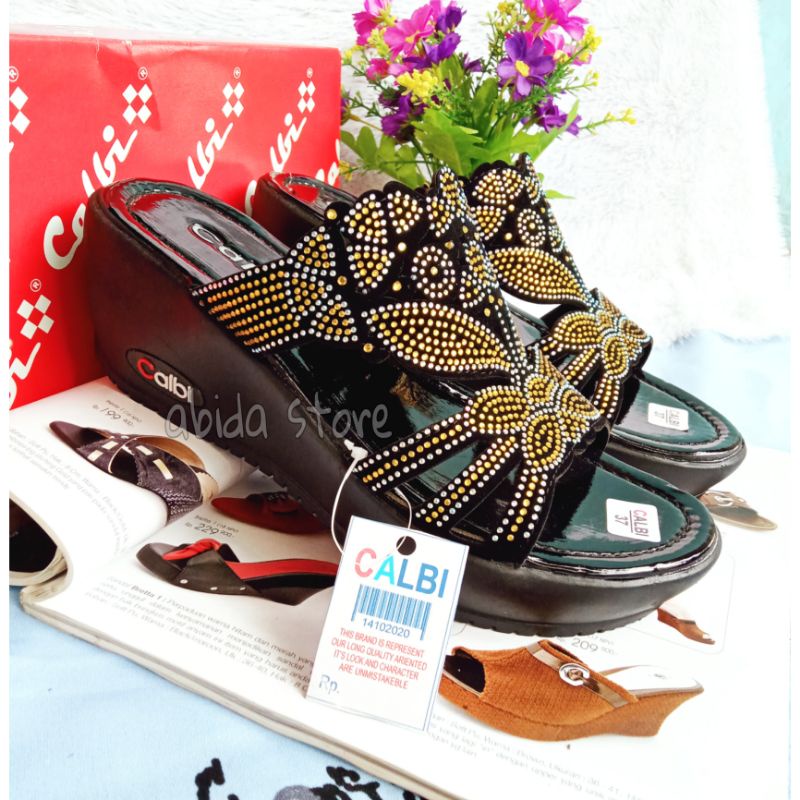 Sandal Wanita Wedges Calbi Model Terbaru Harga Promo Grosiran