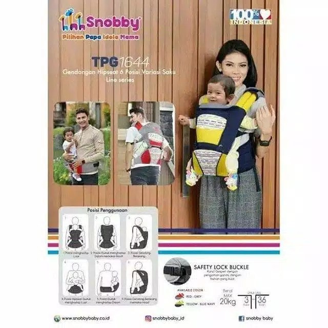 MOMS_ Hipseat Snobby TPG1644 Line Series /Gendongan / hipseat