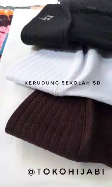 Jilbab Kerudung Anak Sekolah Serut Pita Model RABBANI Inova Size L