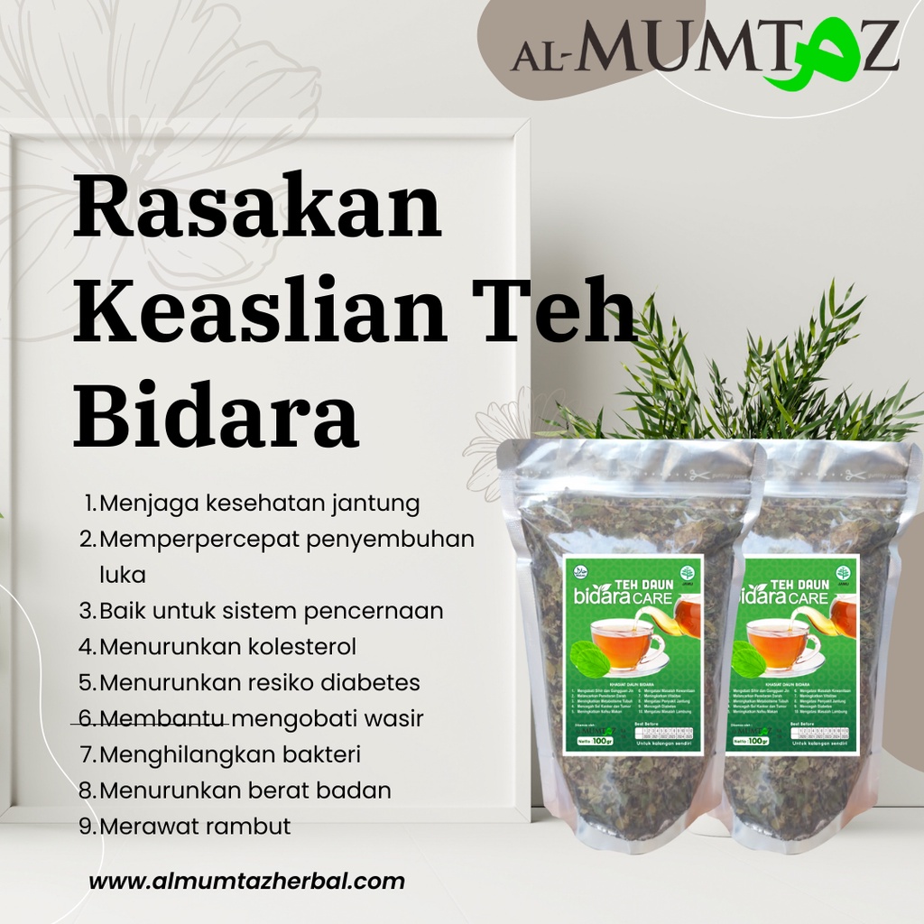 

TEH Herbal DAUN BIDARA CARE AlMumtaz murni 100 gram