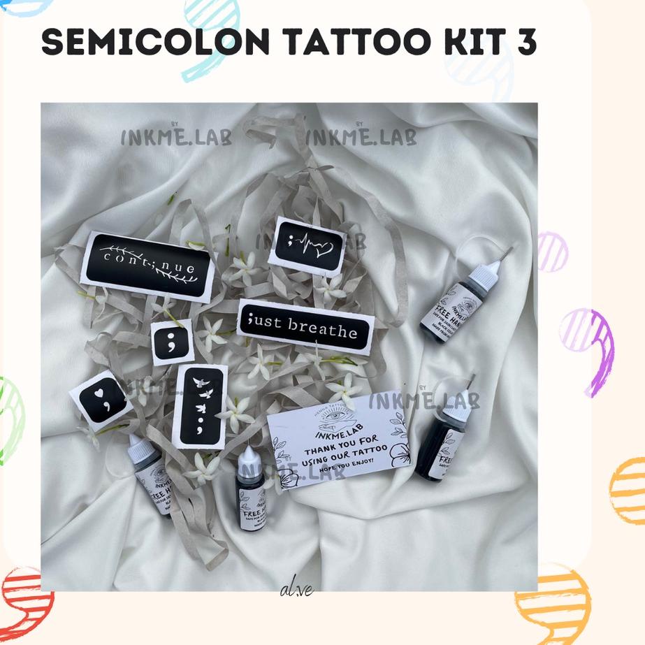 Paling Disukai.. Semicolon Tattoo Kit