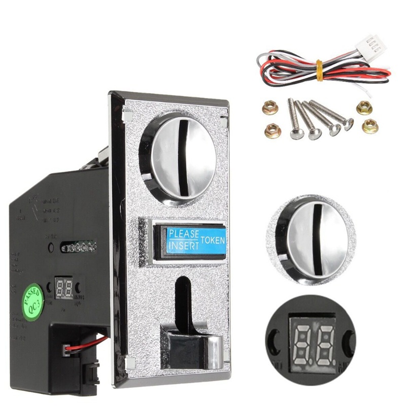 Multi Coin Acceptor Electronic Roll Down 4P Port Electronic Coin Selector Vending Machine Arcade Game Ticket Redemption