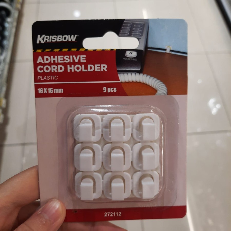 Klem kabel tempel double tape / klip kabel dobel tip cord holder Klem kabel Telepon Pengikat kabel