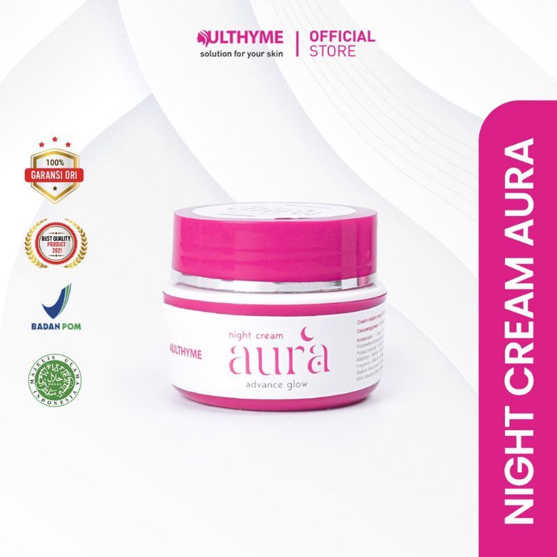 ulthyme super whitening cream malam kulit kusam flek Aura