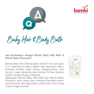 BAMBI Baby Hair &amp; Body Bath 2in1 REFILL 450ml