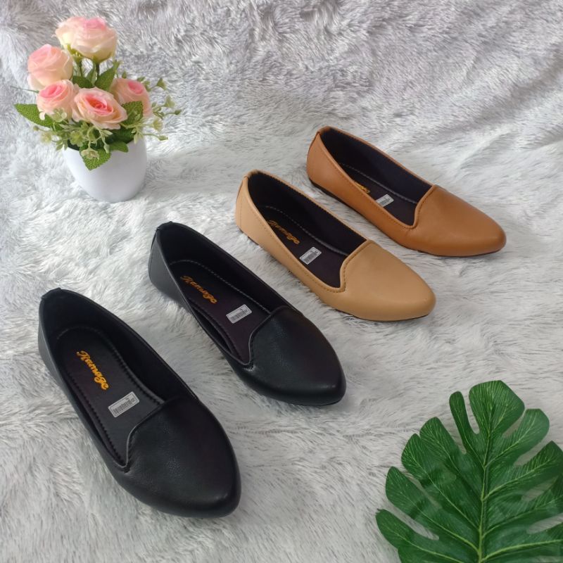 SEPATU WANITA FLAT SHOES SOL KARET H02 SIZE 37 / 44