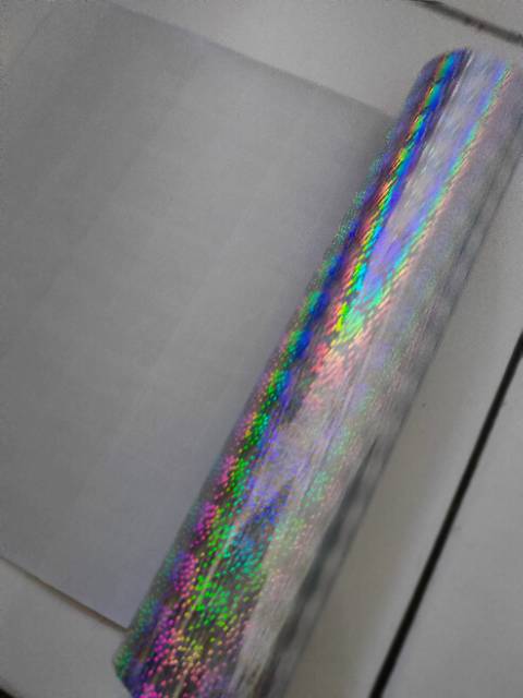 HOT STAMPING FOIL / HOLOGRAM FOIL / HOLOGRAPHIC FOIL MOTIF RINTIK HUJAN GRADE A CROWN 760 USA