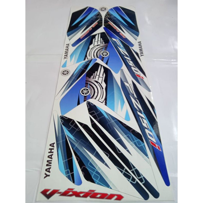 Striping Yamaha Vixion FZ150i grafis biru hitam
