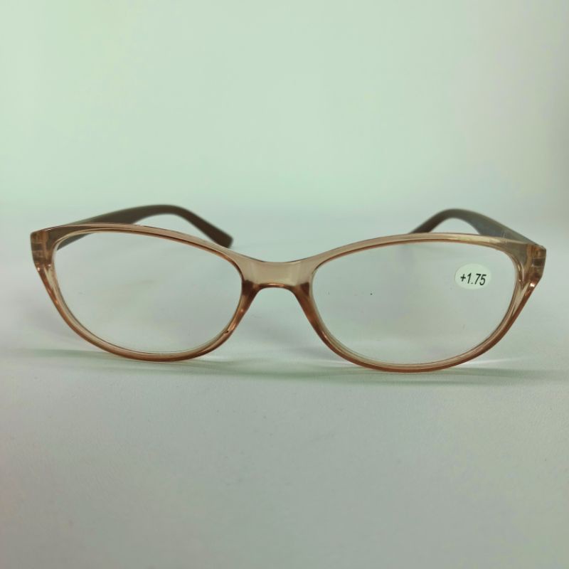 Kacamata Baca Cat Eye Lensa Plus +1.00 S/D +3.00 Untuk Rabun Dekat Frame Wanita