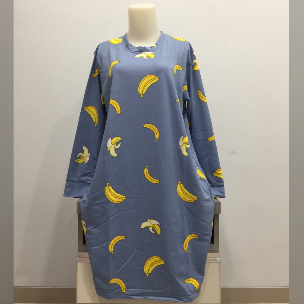 HVL T1520 ATASAN WANITA TUNIK KAOS IMPORT SIZE L LD 100CM