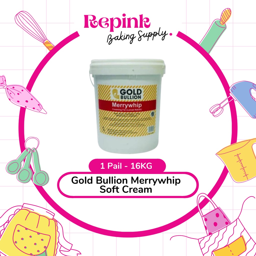 

Gold Bullion MerryWhip Soft Cream Pail 16KG | Merry Whip 16KG