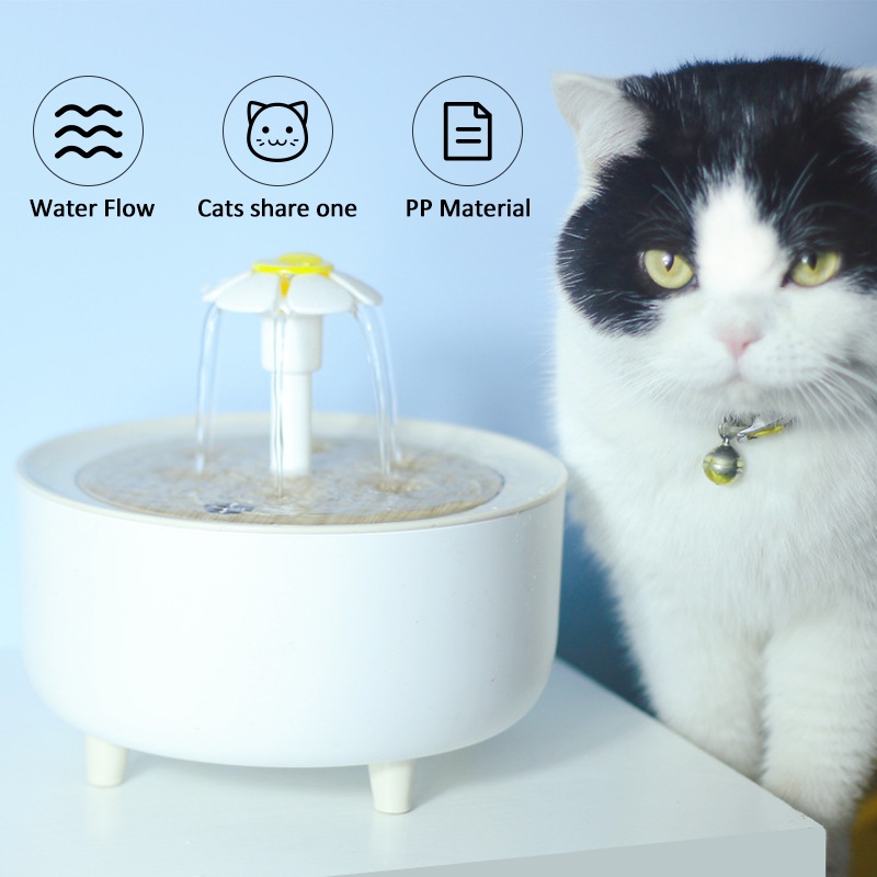 FEIDASH Water Fountain Kucing Dispenser Minum Kucing Tempat Minum Kucing Anjing Otomatis 2L
