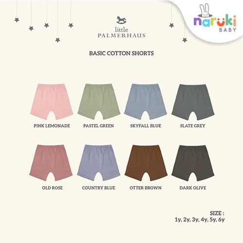 Little Palmerhaus Basic Cotton Shorts Kid 1-6 tahun Celana Pendek Anak