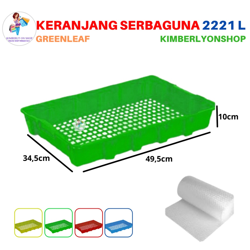 Keranjang Industri Container Box Roti 2221 L Green Leaf