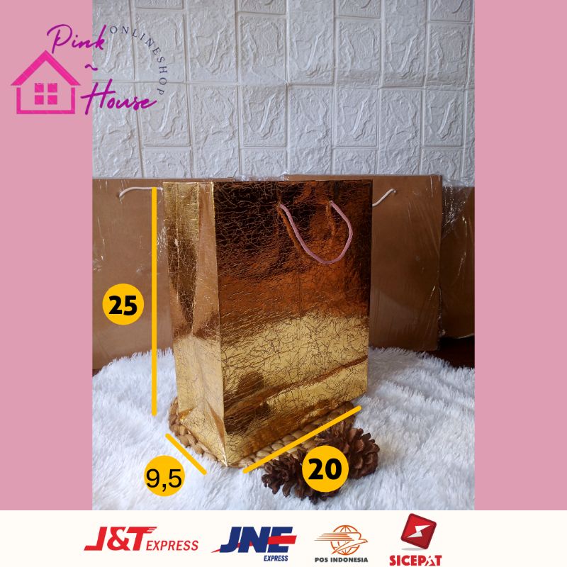 

PAPER BAG EMAS / UK P 20 X L 9,5 X T 25