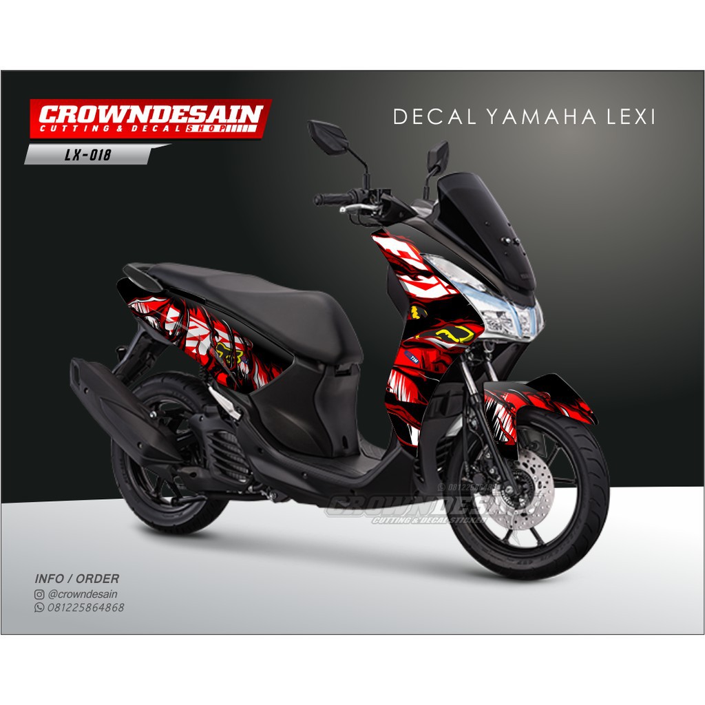 DISKON READY Decal Lexi Merah Kombinasi Fullbody Stiker Motor Lexi Aksesoris Motor Sticker Lexi