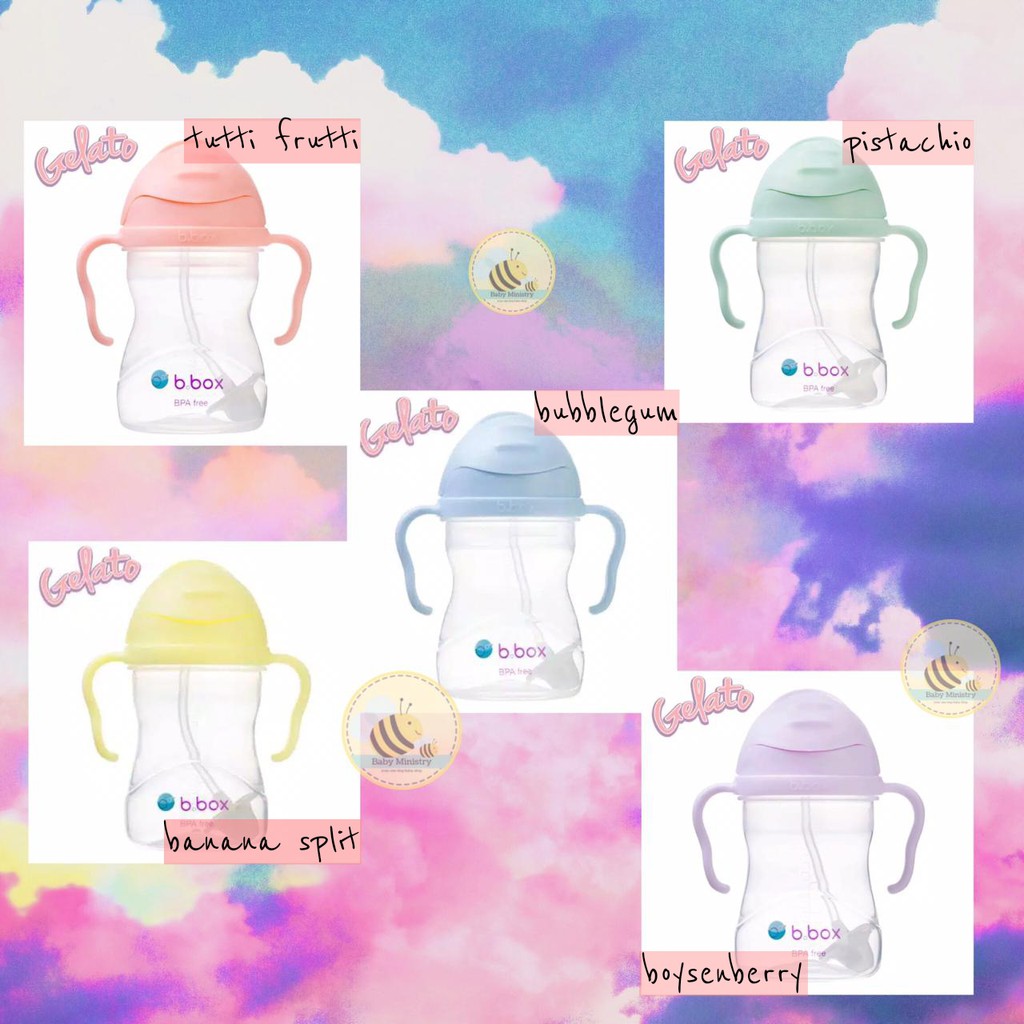 B.BOX Sippy Cup / botol minum anak sedotan / jamin anti tumpah dan  BOCOR / BBOX