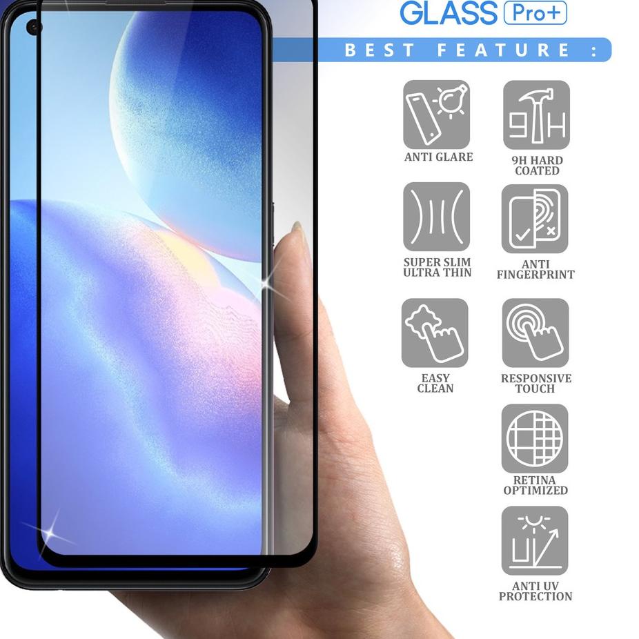 Glass Pro Tempered Glass Oppo Reno 5 Full Cover Black -  