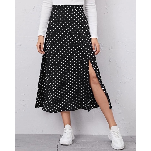 Lilyana Polka Skirt (Petite Size to Plus Size) | SKOUTWEAR