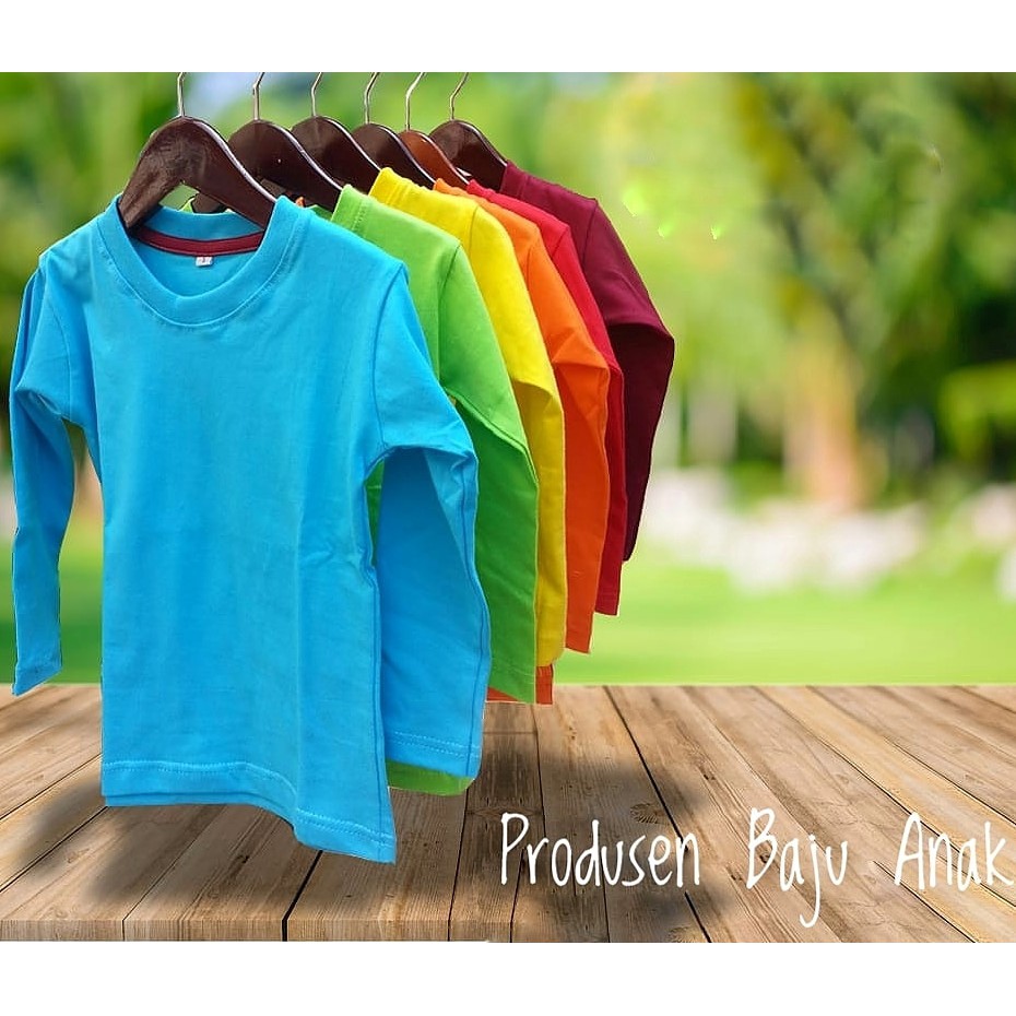 Kaos Anak Tangan Panjang Kaos Panjang Anak Kaos Polos Anak