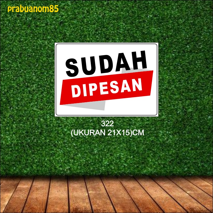Stiker Sudah Dipesan