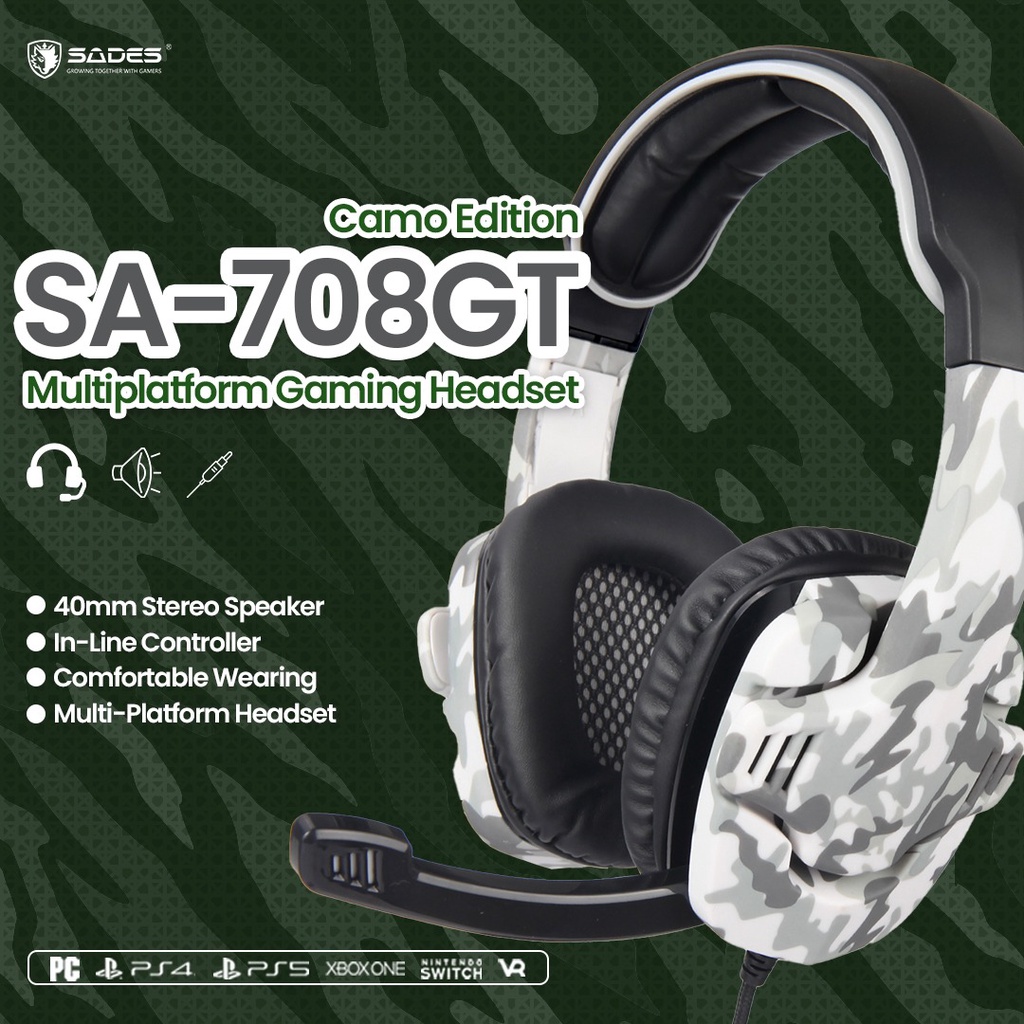 Sades SA-708GT CAMO / SA708 GT CAMO - Gaming Headset