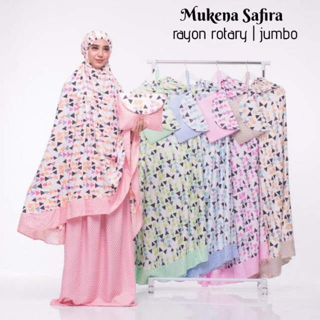 NADIA COLLECTION - MUKENA DEWASA - Safira motif segitiga