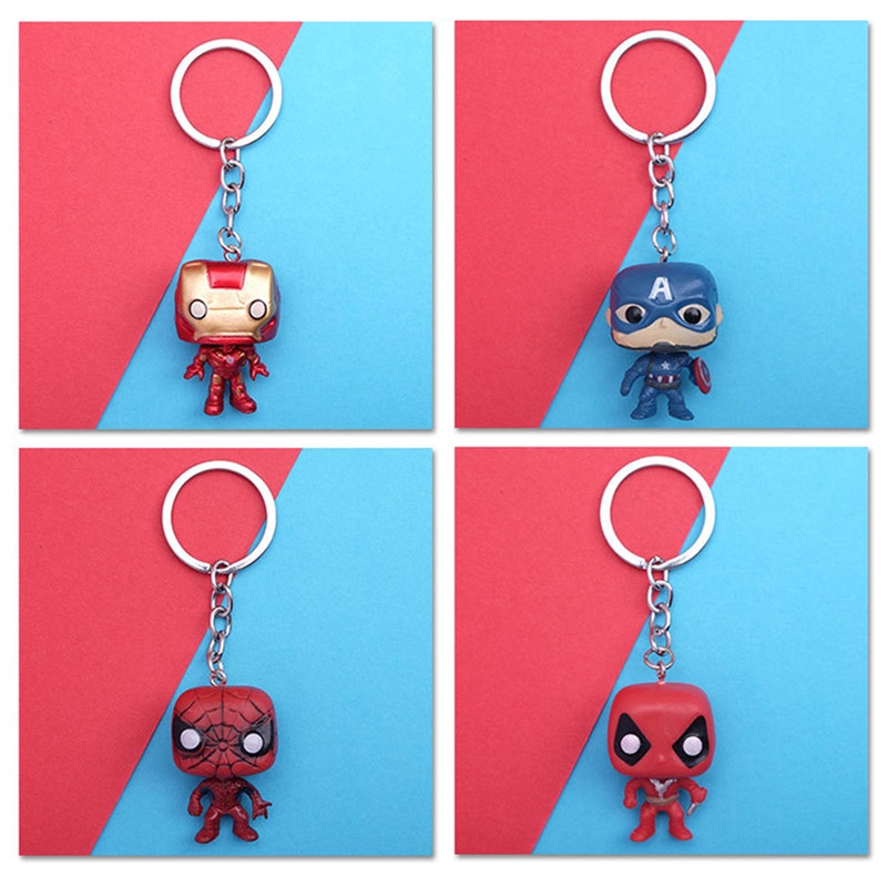 Tk Gantungan Kunci Bentuk Thanos Marvel The Avengers Captain America Panther Bahan Metal Untuk Anak