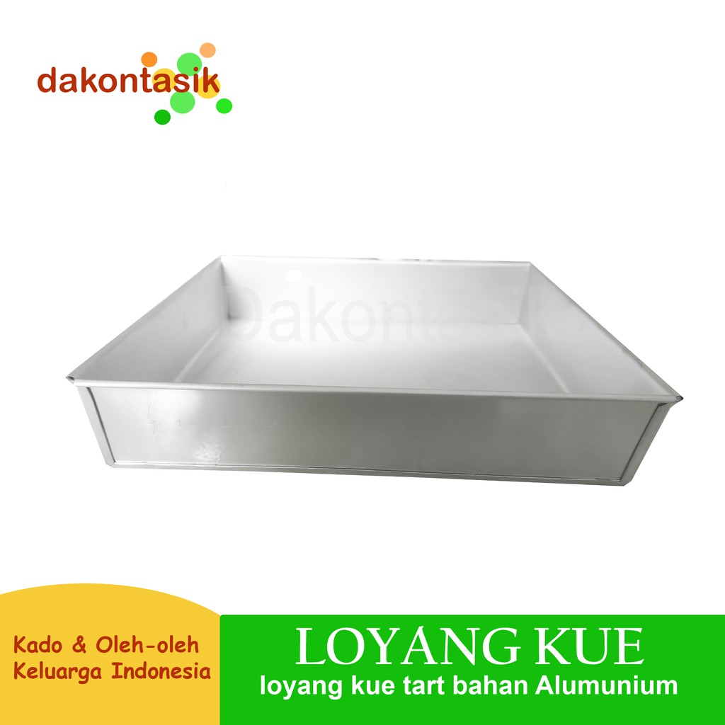 dakontasik - Loyang Kue Tart Bolu Cake Persegi 23 x 23 cm