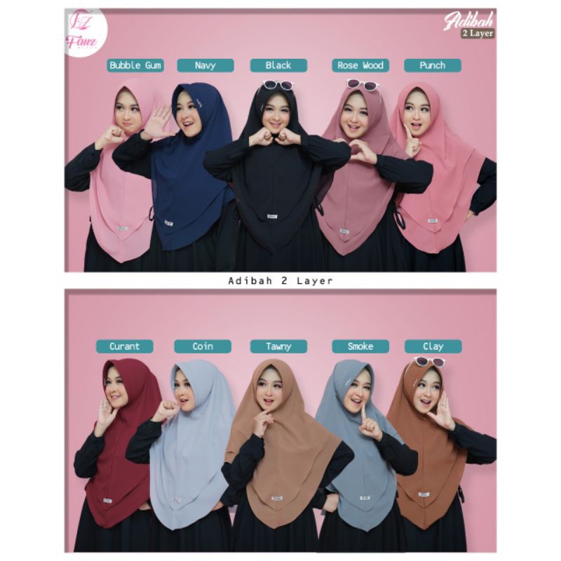 BERGO ADIBAH 2 LAYER BY FAUZ HIJAB