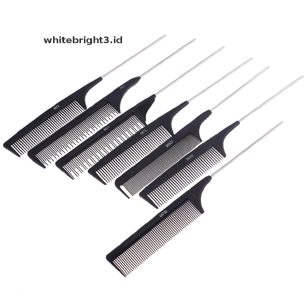 (whitebright3.id) Sisir Rambut Profesional Bahan Stainless Steel Untuk Salon