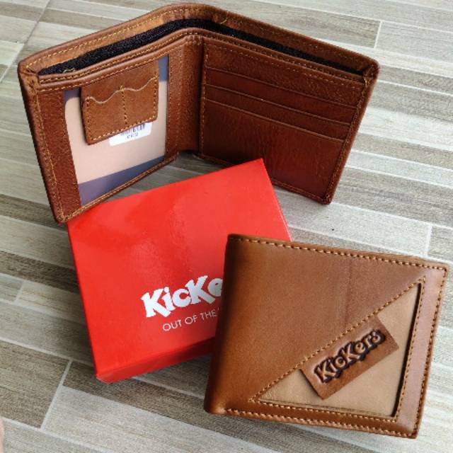 Dompet kulit asli pria kickers timberland impor